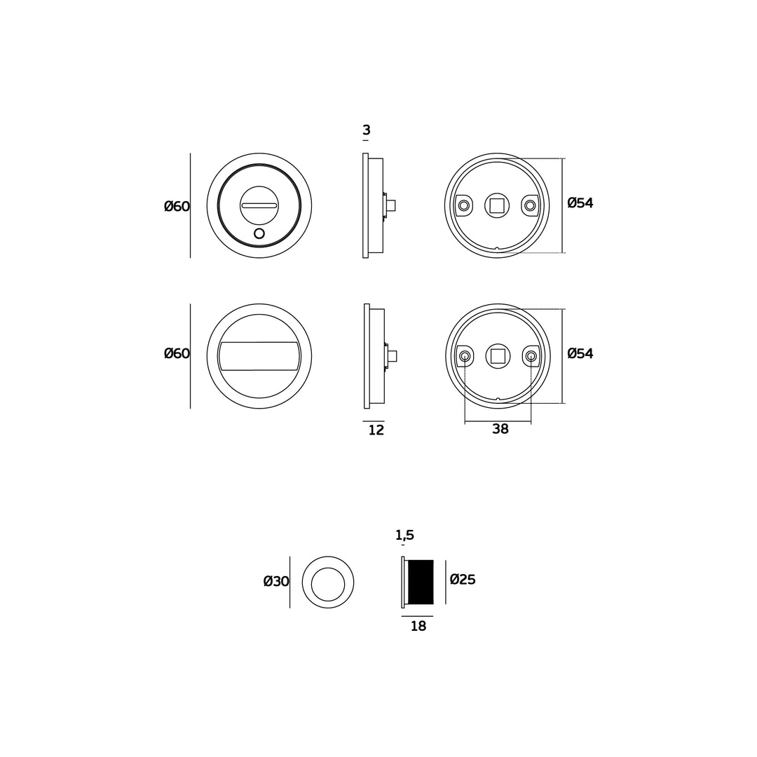 JNF Circular 939 Sliding WC Turn and Release Kit - With Indicator