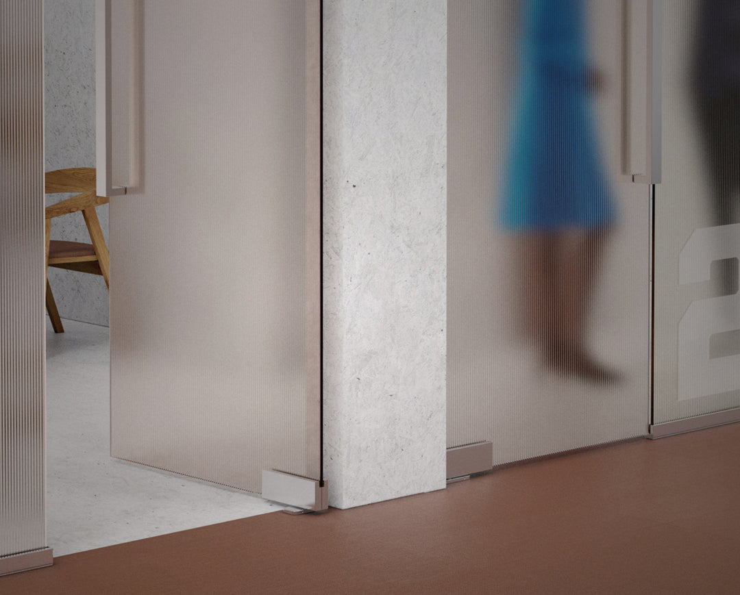 JNF IN.81.203 Double action 100kgs CAM hydraulic glass door pivot patch set