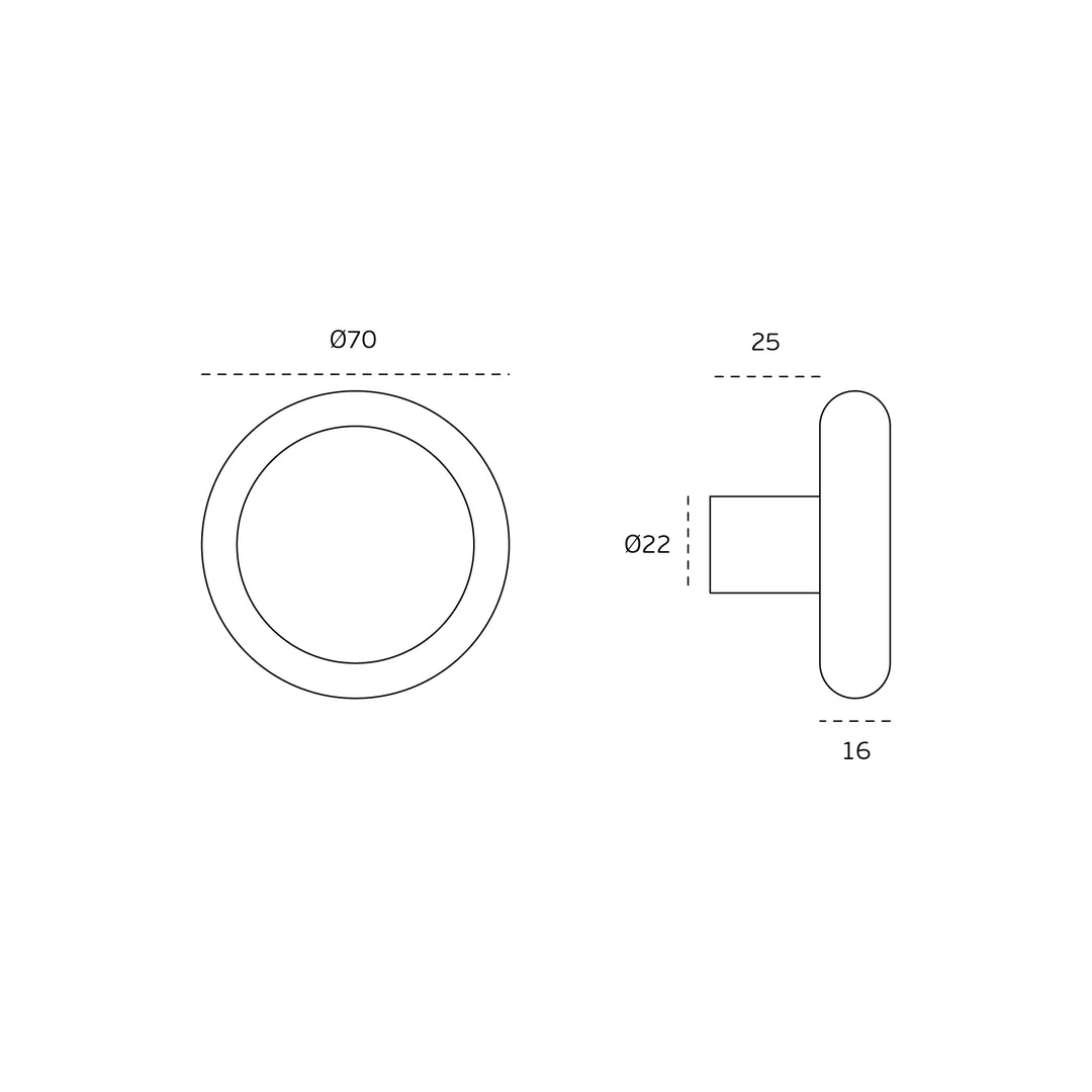 JNF 099 Glass Door Fixed Knob Set