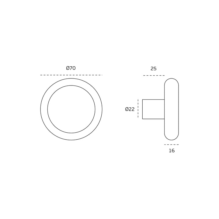 JNF 099 Glass Door Fixed Knob Set