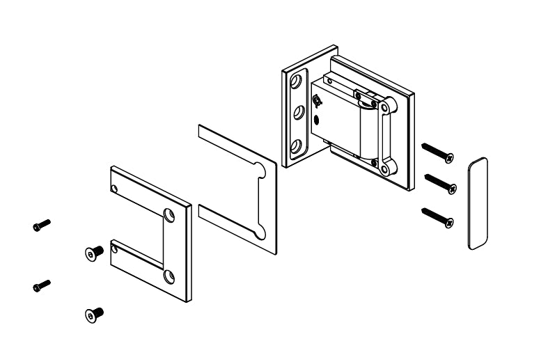JNF 60kgs Hydraulic Wall to Glass Shower Hinge