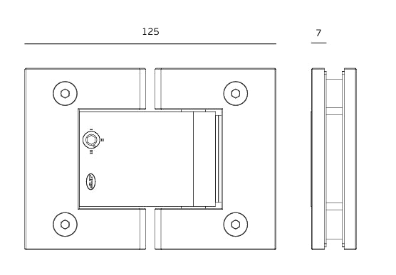 JNF 60kgs Hydraulic Glass to Glass Shower Hinge