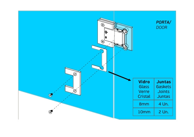 JNF 60kgs Hydraulic Glass to Glass Shower Hinge