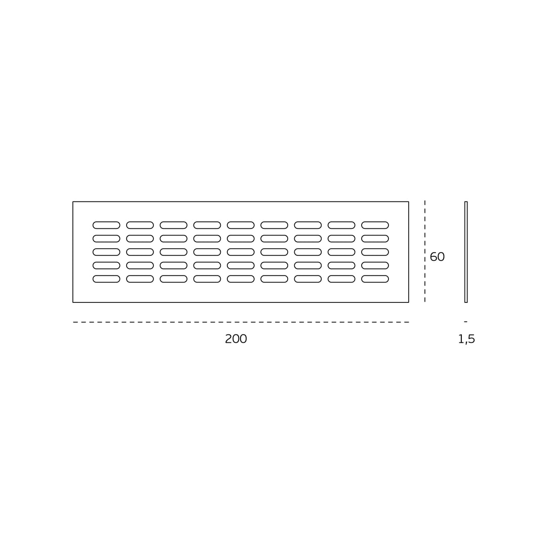 JNF Rectangular Vent - 200mm