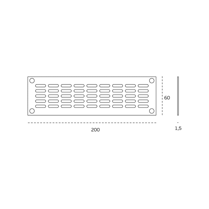 JNF Rectangular Vent - 200mm