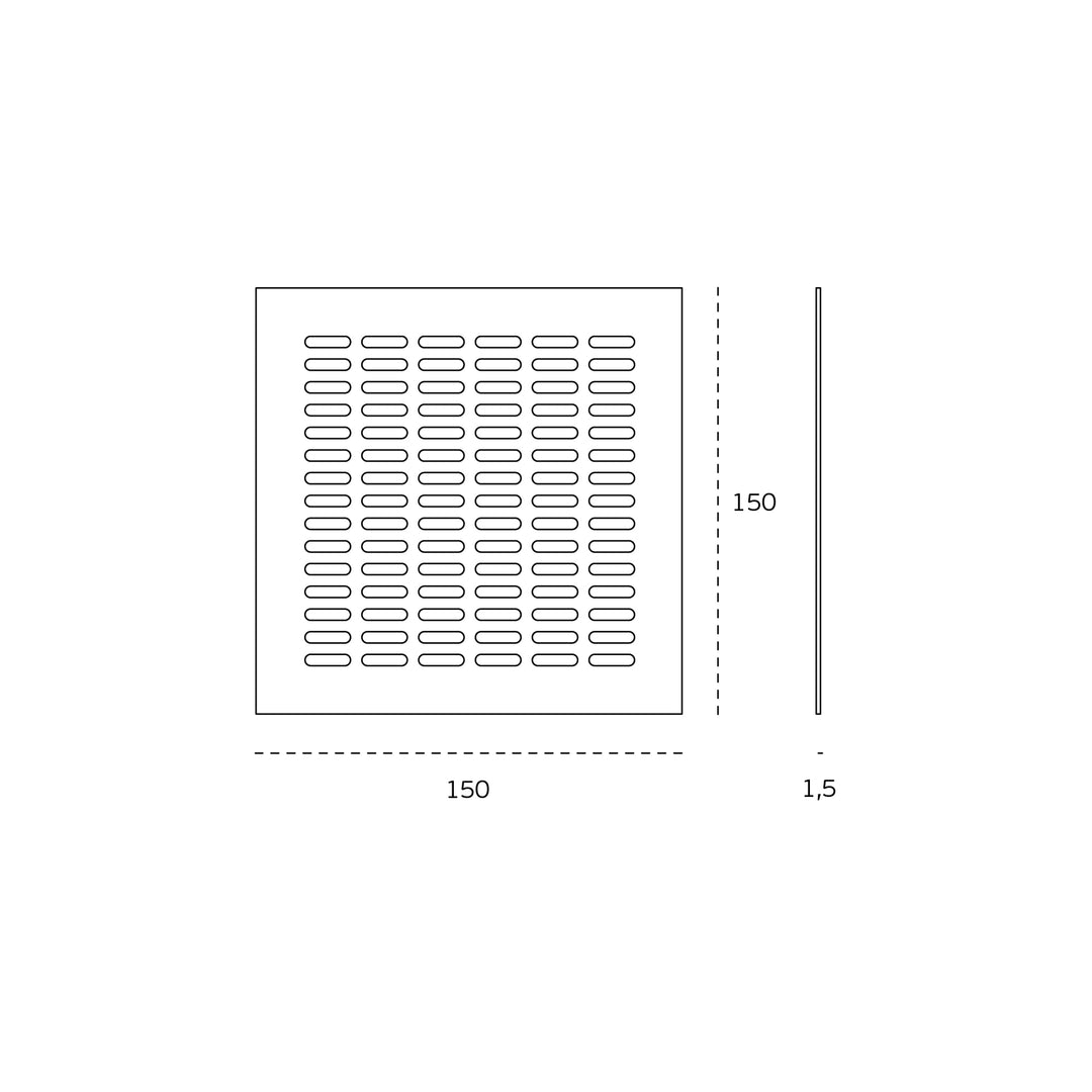 JNF Square Vent - 150mm