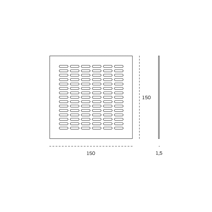 JNF Square Vent - 150mm
