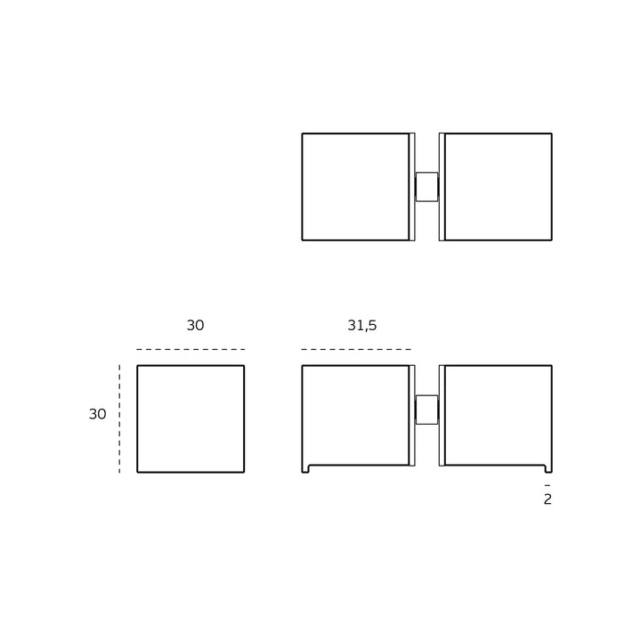 JNF PORTUGAL 040 GLASS DOOR KNOBS TECHNICAL PICTURE - ITFITZ