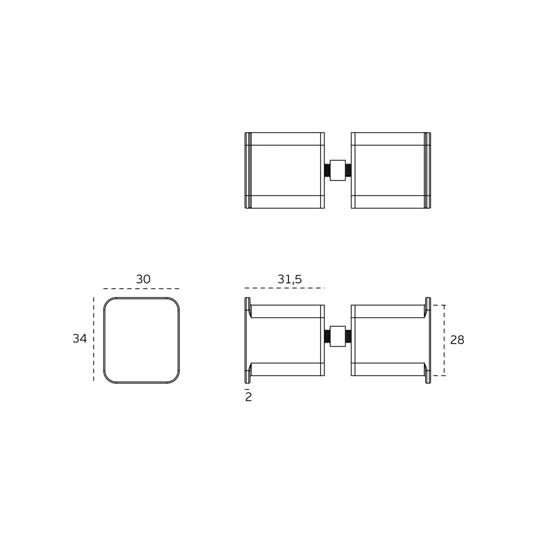 JNF PORTUGAL 041 GLASS DOOR KNOBS TECHNICAL PICTURE - ITFITZ