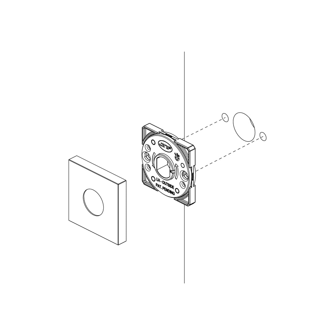 JNF Stainless Steel Replacement Square Lever Handle Rose - Itfitz