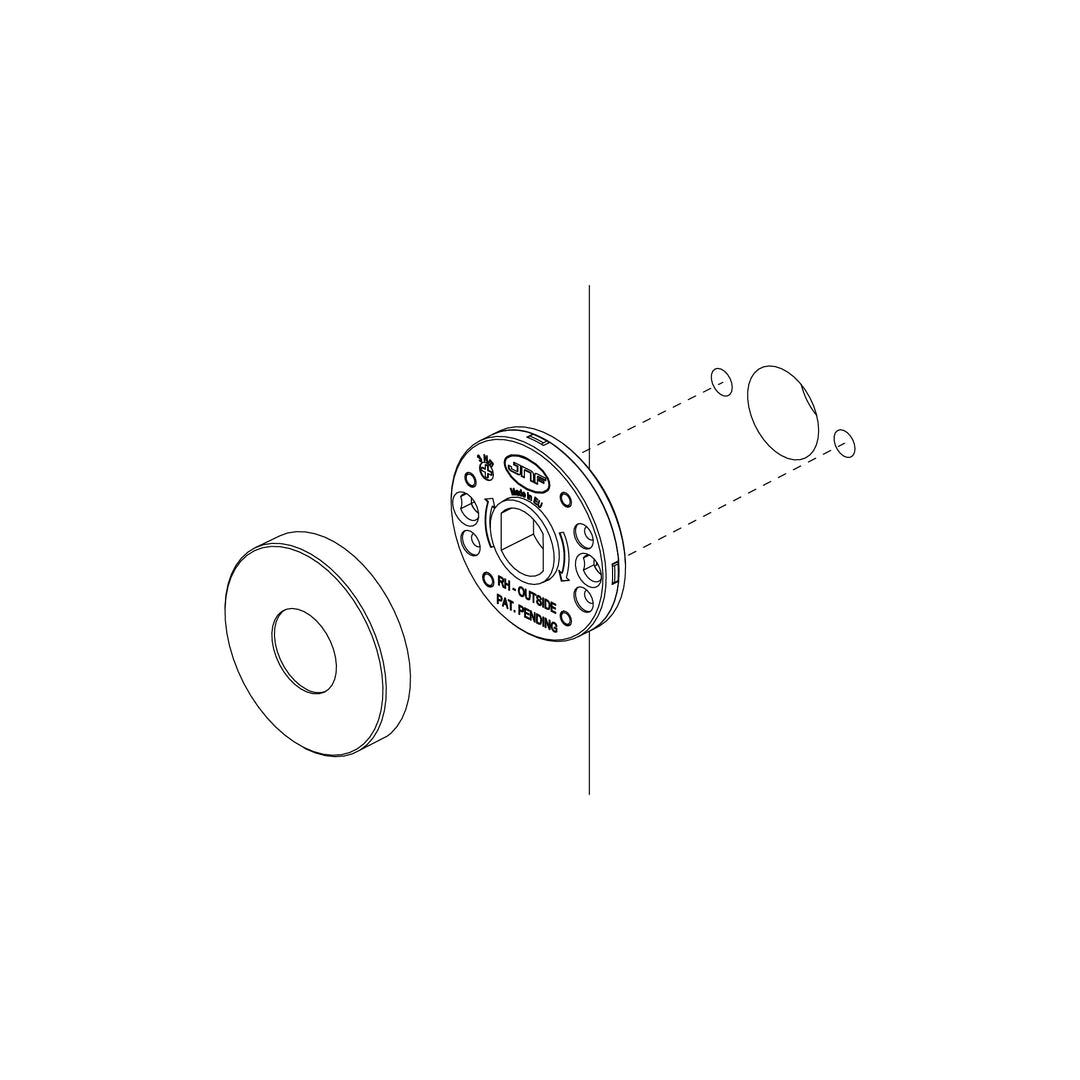 JNF Stainless Steel Replacement Round Lever Handle Rose - Itfitz