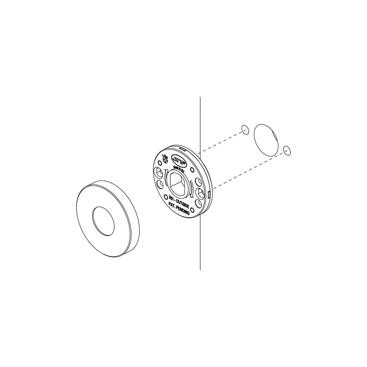 JNF Stainless Steel Replacement Round Lever Handle Rose - Itfitz