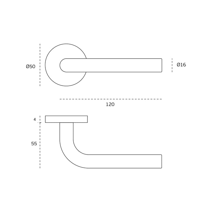 JNF Tubular 16L R04M Lever Handle Set