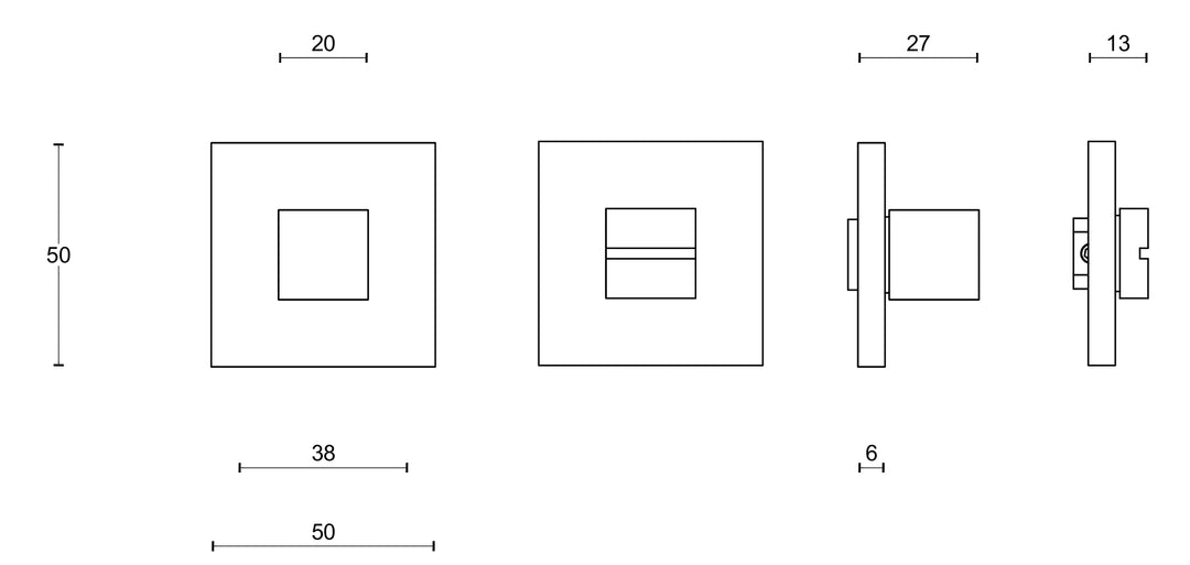 Square LSQWC50 toilet turn and release set