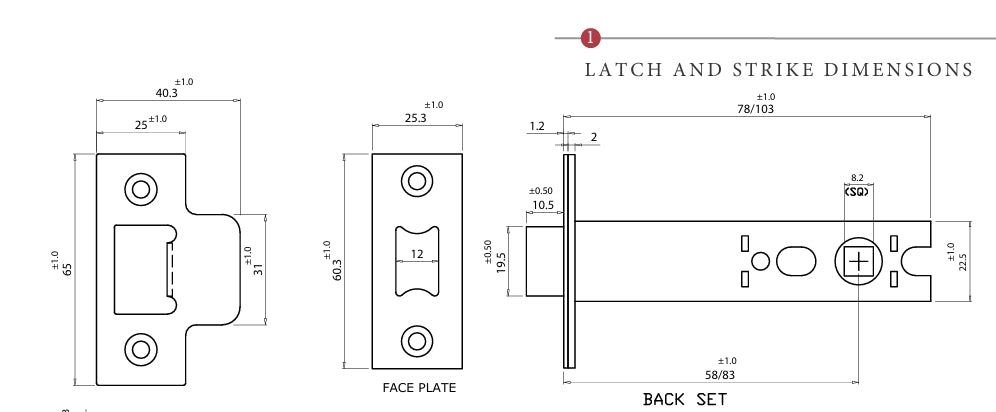 M.Marcus Heritage Brass LAL0137 3" Heavy Duty Tubular Latch - 58/78mm