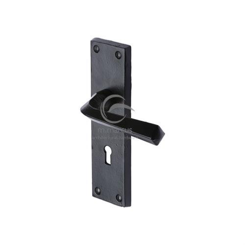 M.Marcus Black Iron Rustic Bridgnorth Lever Handle on Plate - itfitz