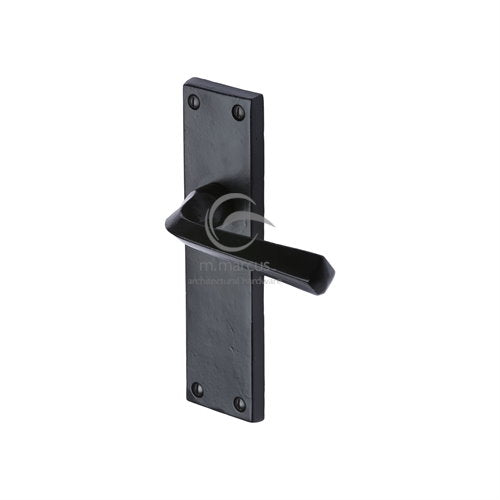 M.Marcus Black Iron Rustic Bridgnorth Lever Handle on Plate - itfitz