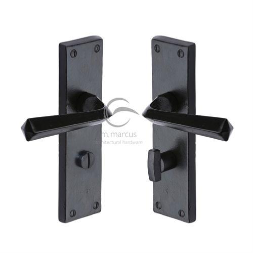 M.Marcus Black Iron Rustic Bridgnorth Lever Handle on Plate - itfitz