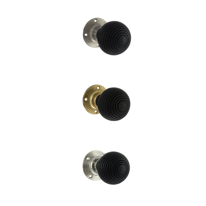 Atlantic Old English Whitby Ebony Reeded Mortice Knob