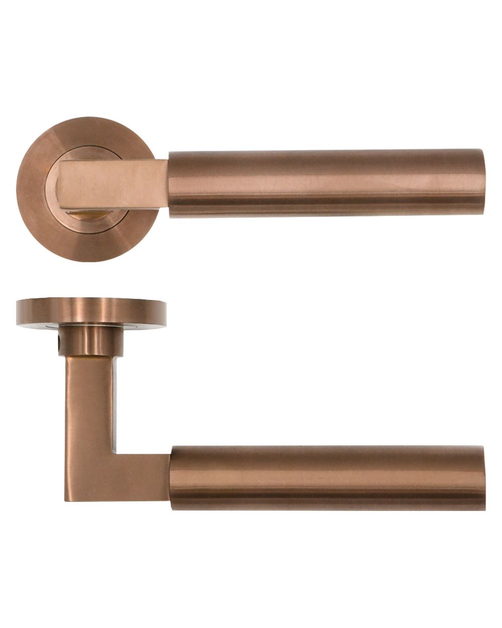 Zoo Hardware Rosso Tecnica RT050 Garda Lever Handle Set