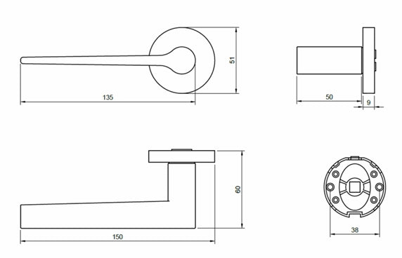 Atlantic Senza Pari Laviano Lever on Round Rose - itfitz