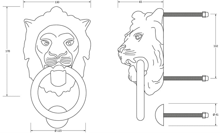 From the Anvil Lion's Head Door Knocker