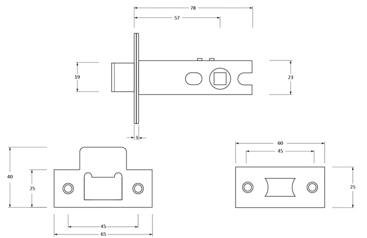 From the Anvil Heavy Duty 3" Tubular Latch - 57/78mm