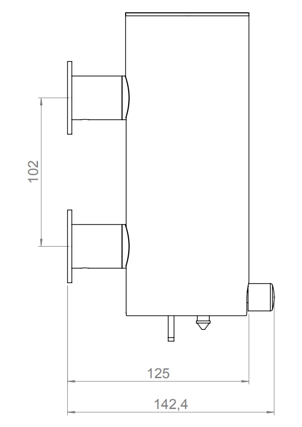 d line bathroom satin stainless soap dispenser without indicator