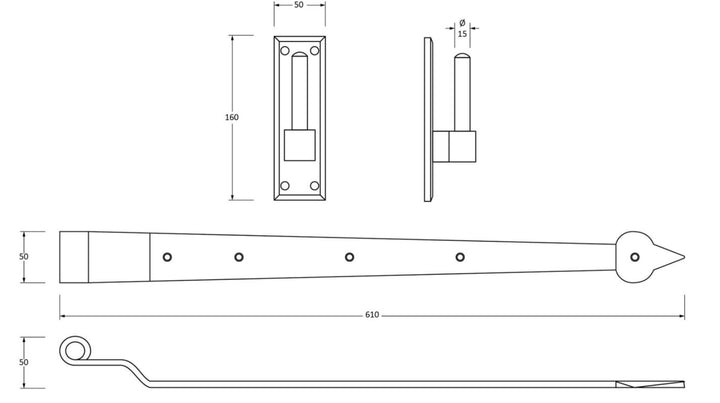 From the Anvil Hook and Band Cranked Hinge