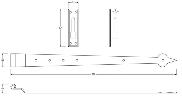 From the Anvil Hook and Band Cranked Hinge
