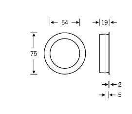 FSB 4252 Round Flush Pull Handle