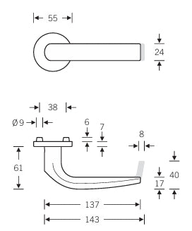 FSB 1271 Lever Handle Set