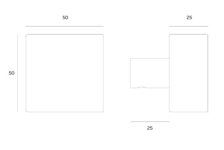 JNF Quadro Square Door Knobs