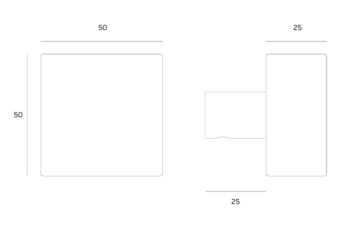 JNF Quadro Square Door Knobs