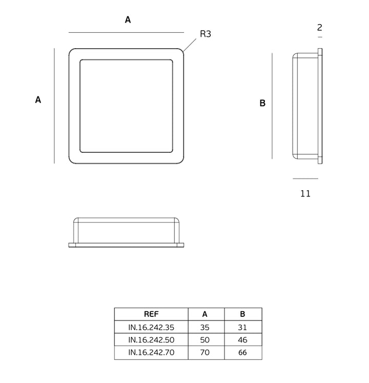 JNF Square Flush Pulls
