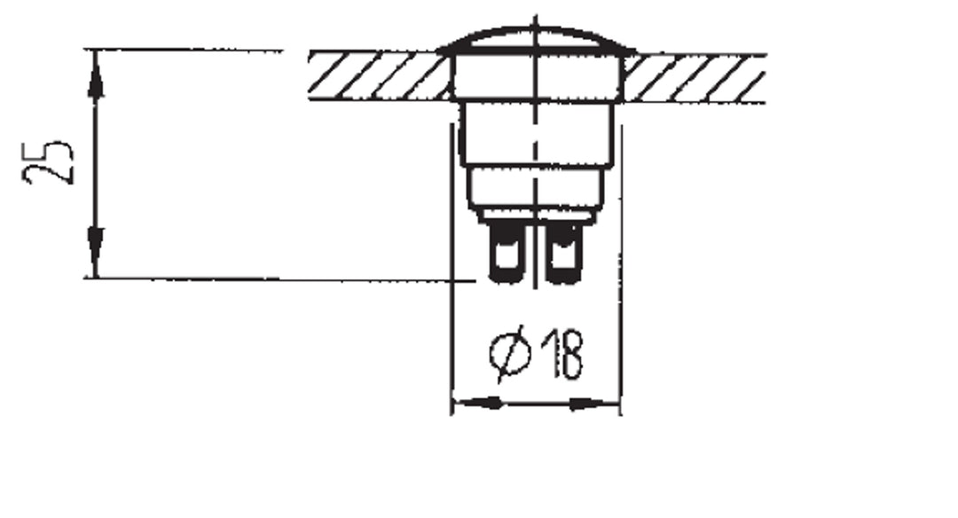 SERAFINI BP RD Grade 316 Stainless Bell Push