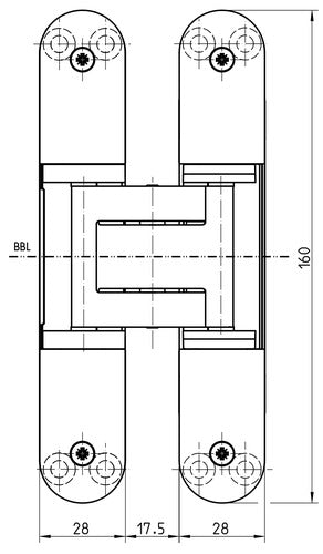 Simonswerk Tectus TE440 3D Single Concealed Hinge - 100kgs