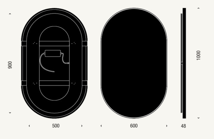 FROST UNU LED Mirror 4145K - 1000mm