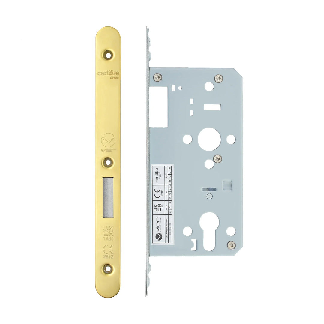 Zoo Hardware European DIN Radius Cylinder Deadlock - 2 Piece - 55mm