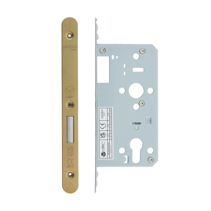 Zoo Hardware European DIN Radius Cylinder Deadlock - 2 Piece - 55mm