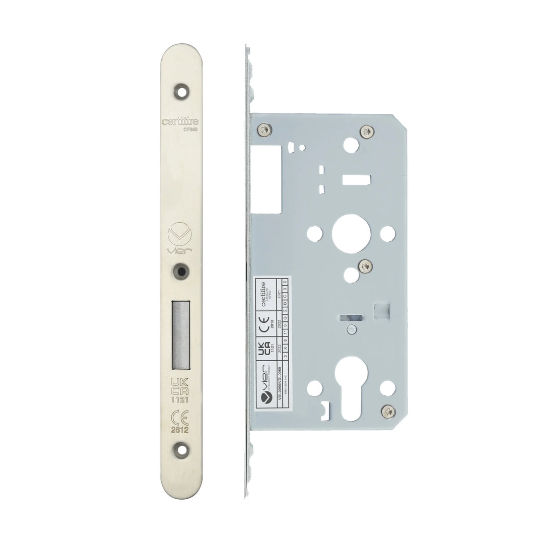 Zoo Hardware European DIN Radius Cylinder Deadlock - 2 Piece - 55mm