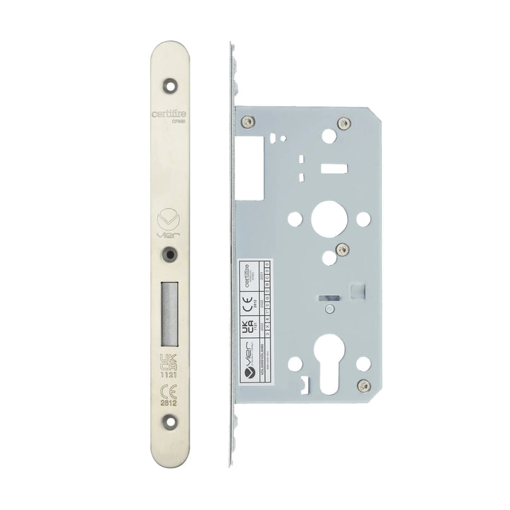 Zoo Hardware European DIN Radius Cylinder Deadlock - 2 Piece - 55mm