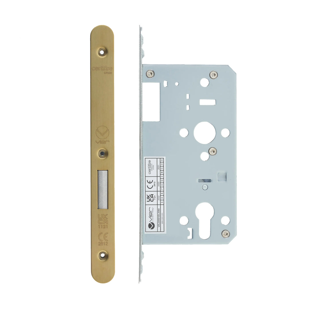 Zoo Hardware European DIN Radius Cylinder Deadlock - 2 Piece - 60mm