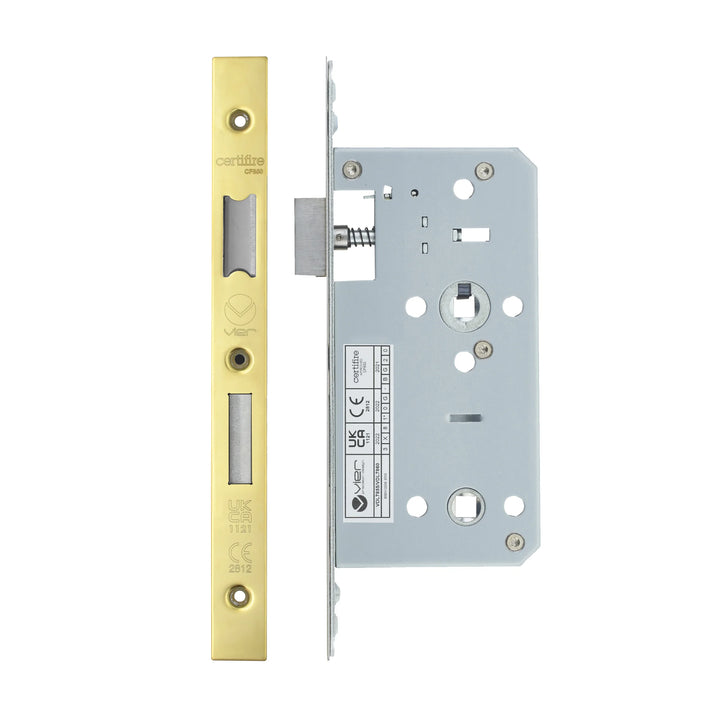 Zoo Hardware European DIN Square Bathlock - 2 Piece - 55mm