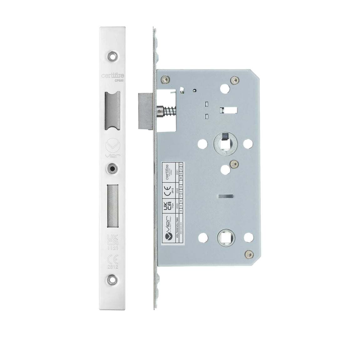 Zoo Hardware European DIN Square Bathlock - 2 Piece - 60mm