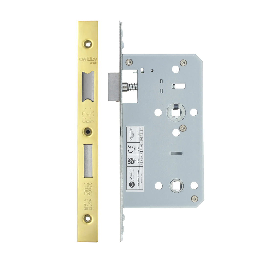 Zoo Hardware European DIN Square Bathlock - 2 Piece - 60mm