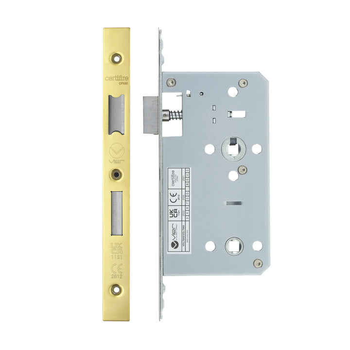 Zoo Hardware European DIN Square Bathlock - 2 Piece - 60mm