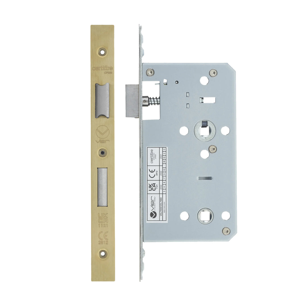 Zoo Hardware European DIN Square Bathlock - 2 Piece - 60mm