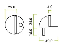 ZOO Hardware ZAS06C Shield Stop 40 - itfitz