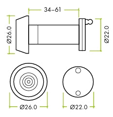 Zoo Hardware ZAB30 Door Viewer